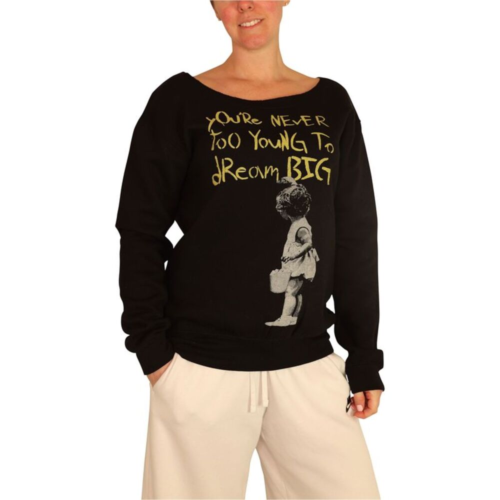 Elevenparis Womens Never Too Young Sweatshirt, NWT
